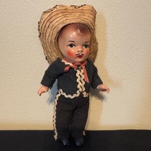 Vintage Mexican Mariachi Doll – 1950s